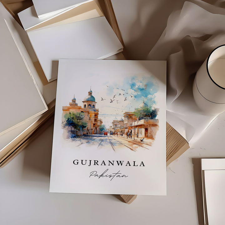 Gujranwala Pakistan wall art - Pakistan, Gujranwala poster print, Gujranwala Wedding gift, Birthday present, Custom Text, Perfect Gift