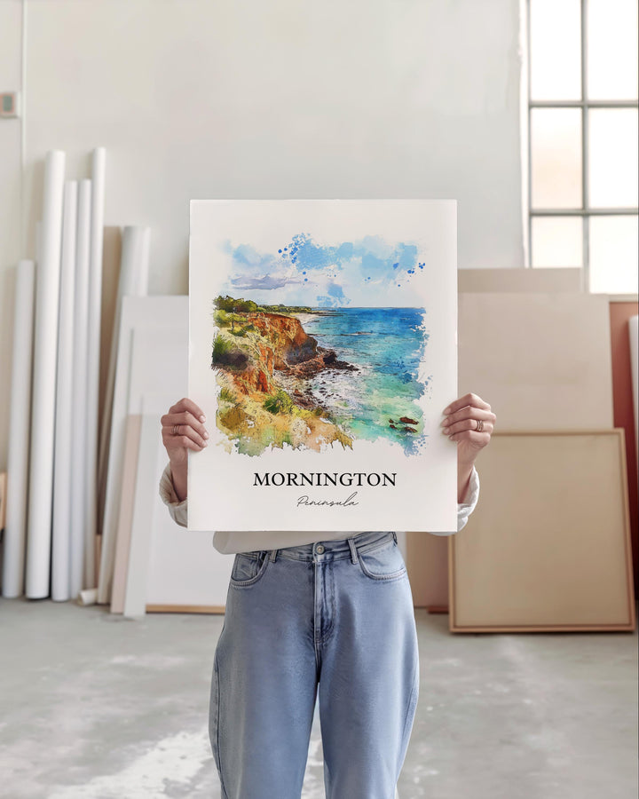 Mornington Peninsula, Australia – Watercolor Art Print Cape Schanck, Victoria