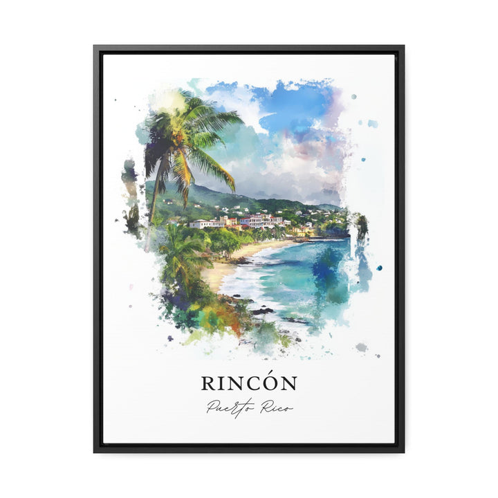 Rincón Wall Art, Rincón PR Print, Puerto Rico Watercolor Art, Rincon Puerto Rico Gift,