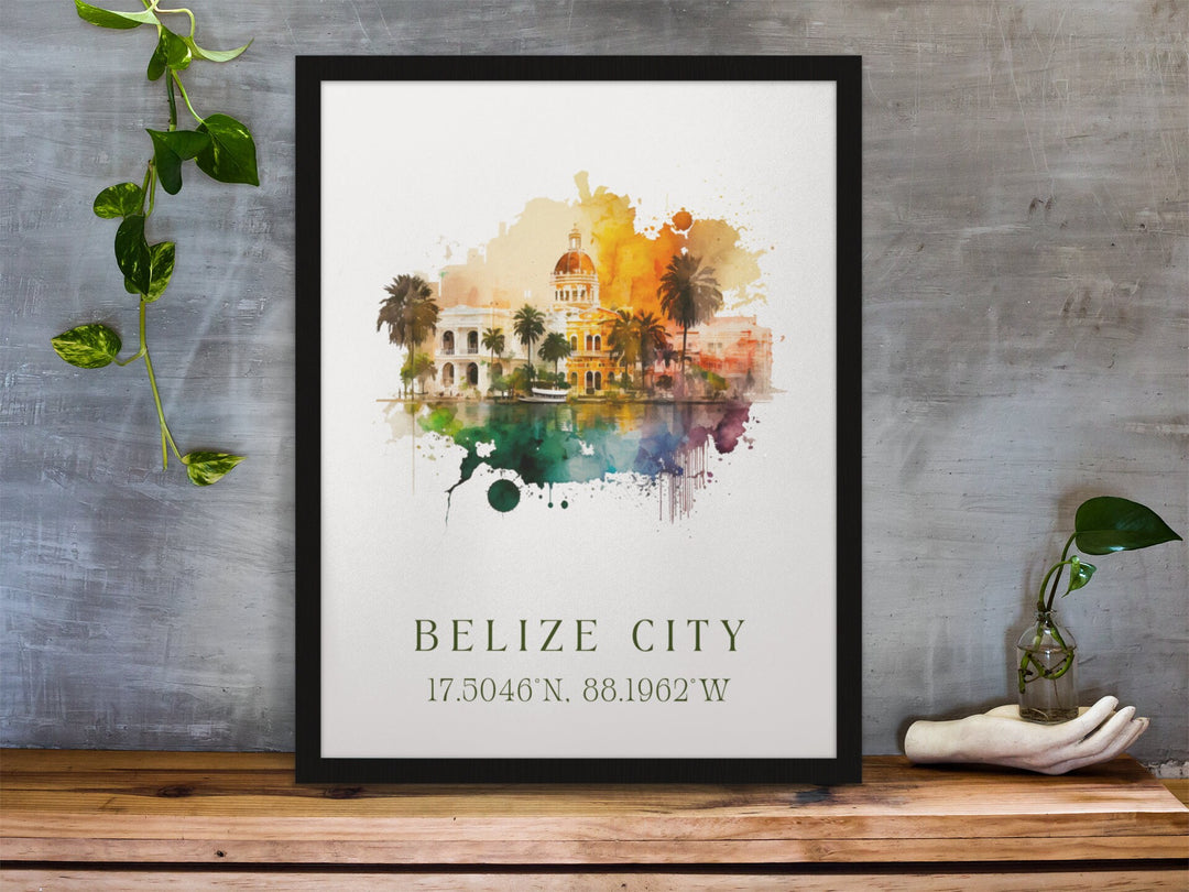 Belize City Wall Art - Belize Print