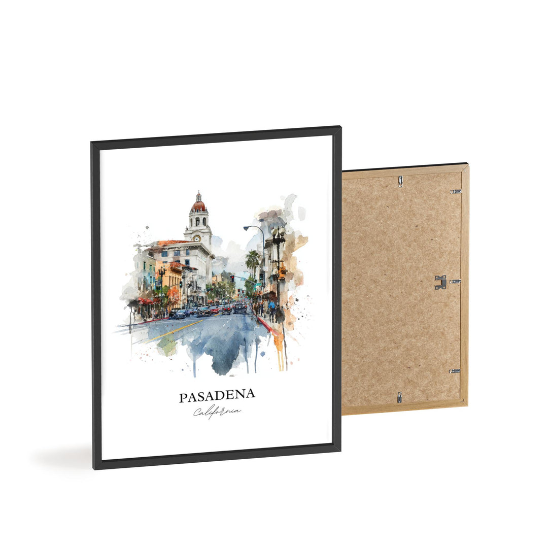 Pasadena, California Wall Art, Pasadena Print, Pasadena Watercolor Art, Pasadena California Gift, Travel Print, Travel Poster, Housewarming Gift