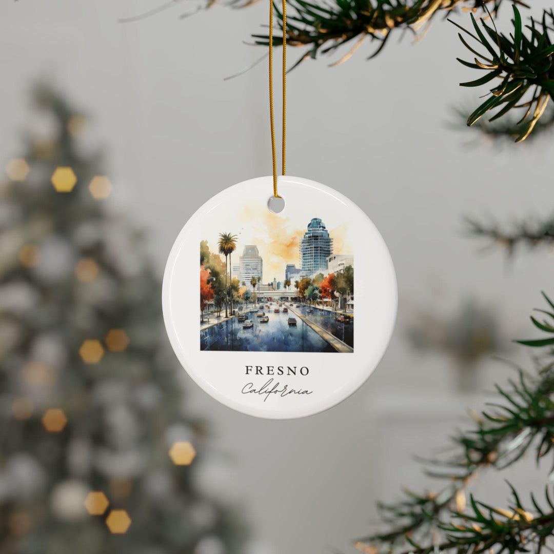 Fresno CA Ornament: Unique Fresno Souvenir, Fresno California Decor, and Authentic Fresno Cali Gift