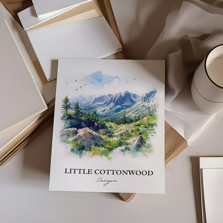 Little Cottonwood Canyon Art, Salt Lake Valley Print, Utah Art, Wasatch Cache Forest Gift, Travel Print, Travel Poster, Housewarming Gift