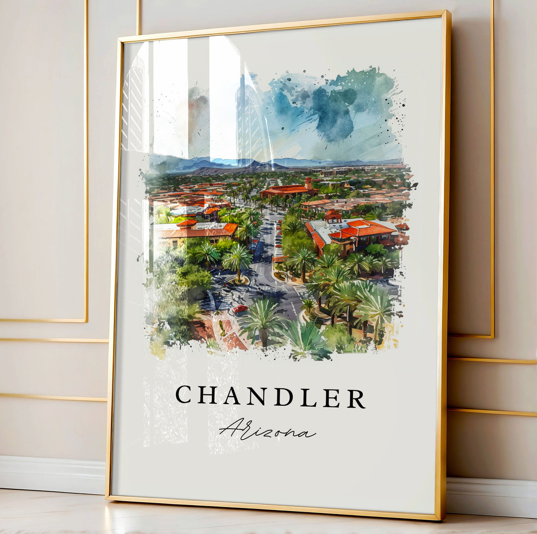 Chandler Arizona wall art - Arizona, Chandler print, Chandler AZ Wedding gift, Birthday present, Custom Text, Perfect Gift