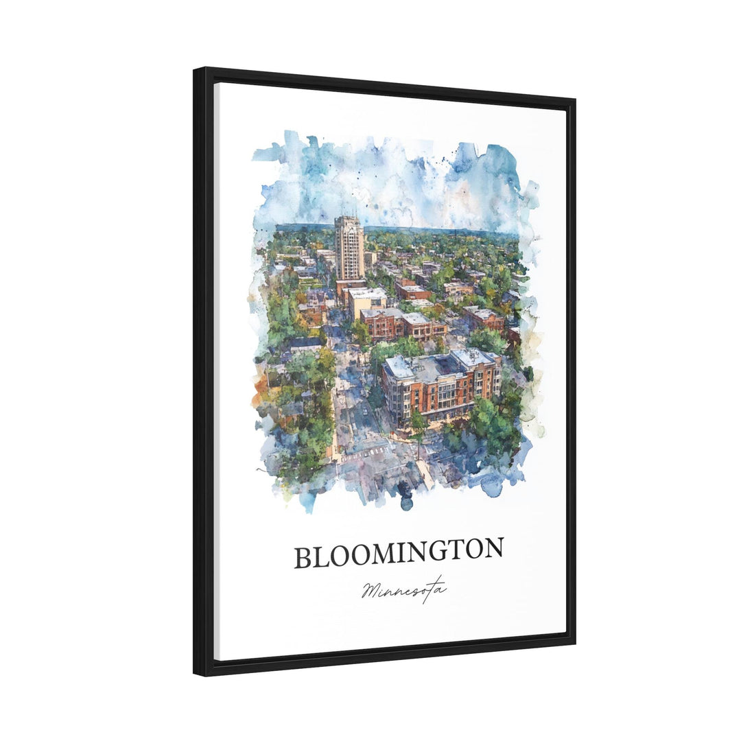 Bloomington MN Art, Hennepin County Print, Minnesota Watercolor, Bloomington Minnesota Gift, Travel Print, Travel Poster, Housewarming Gift