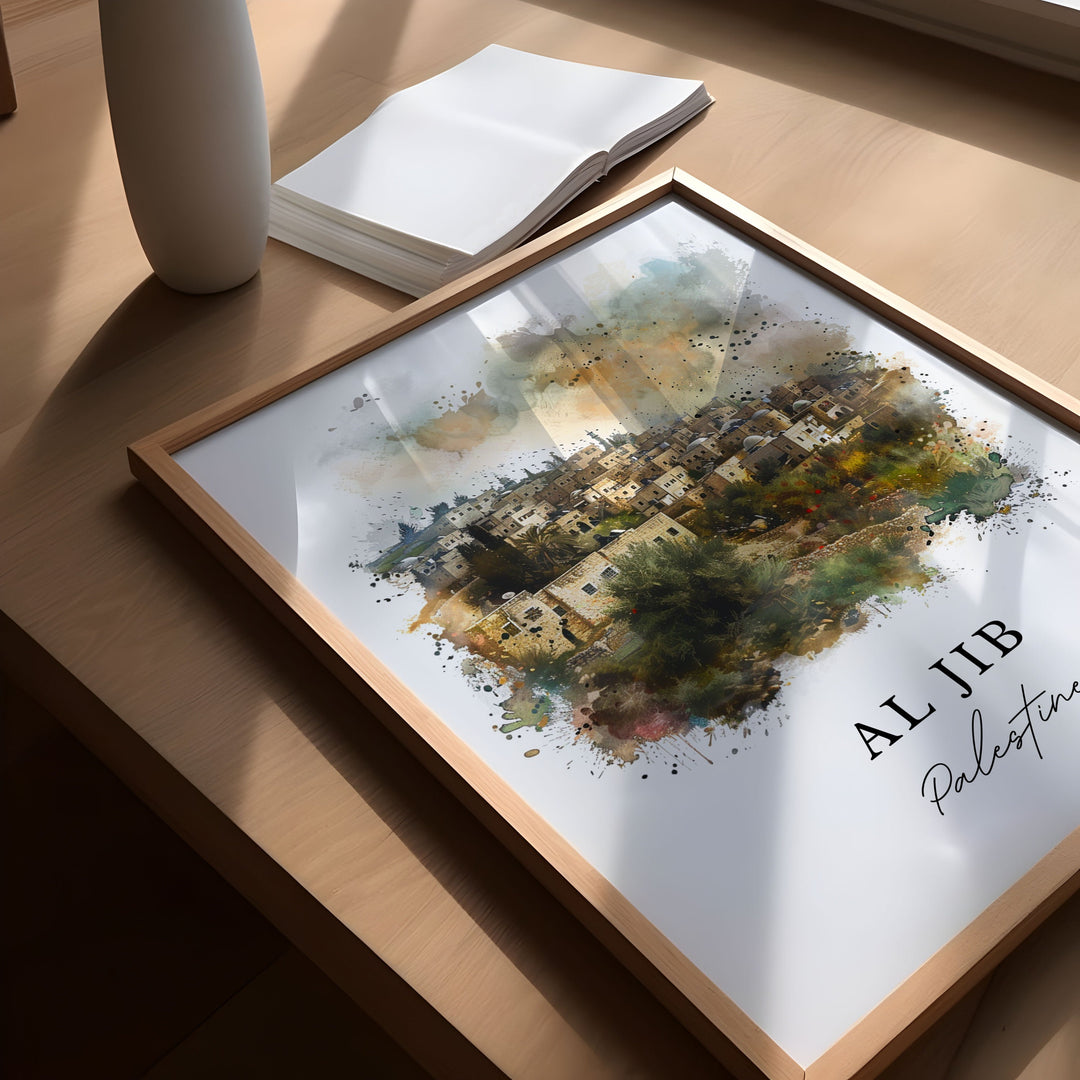 Al Jib Palestine Wall Art, Al-Jib Print, Palestine Wall Art, Al Jib Gift, Travel Print, Travel Poster, Travel Gift, Housewarming Gift