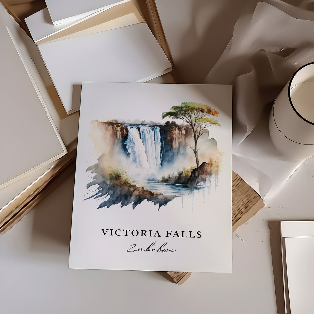 Victoria Falls Wall Art - Zambia Print