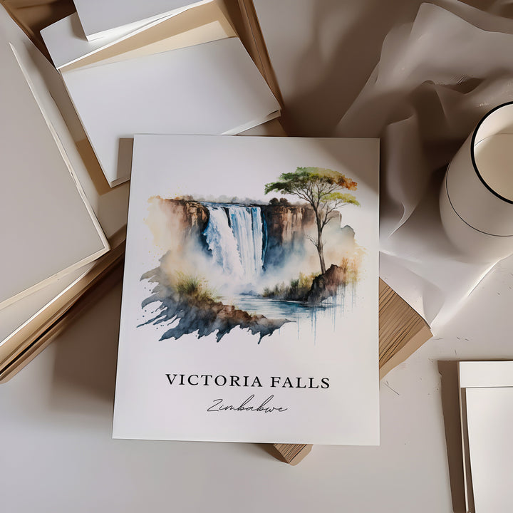 Victoria Falls Wall Art - Zambia Print