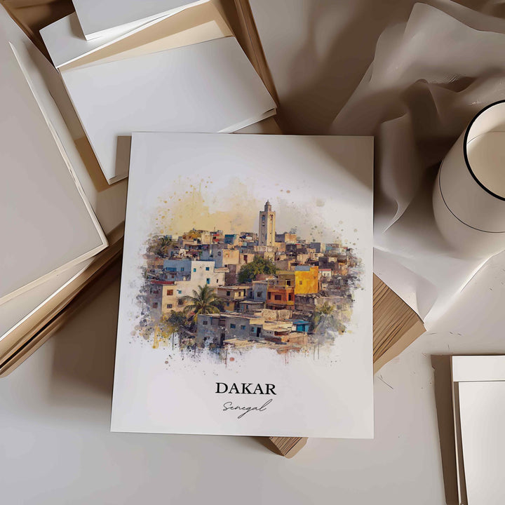 Dakar, Senegal – Watercolor Art Print