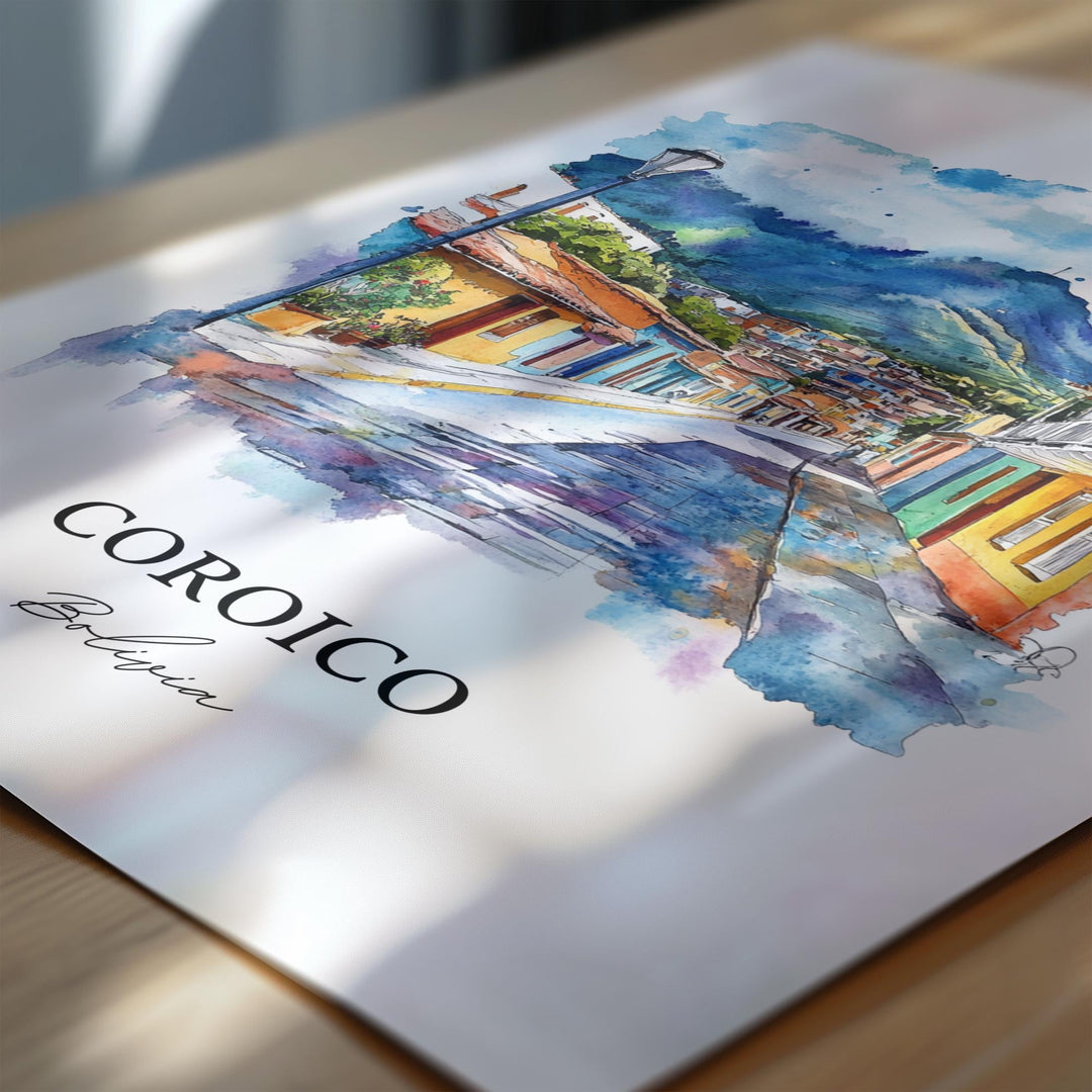 Coroico, Bolivia – Watercolor Art Print