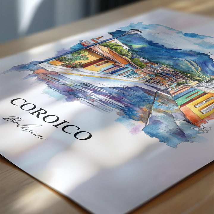 Coroico, Bolivia – Watercolor Art Print
