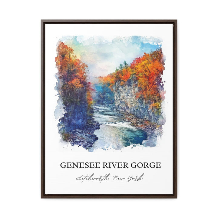 Genesee River Wall Art, Rochester Print, Genesee River Gorge Watercolor, Rochester NY Gift, Travel Print, Travel Poster, Housewarming Gift