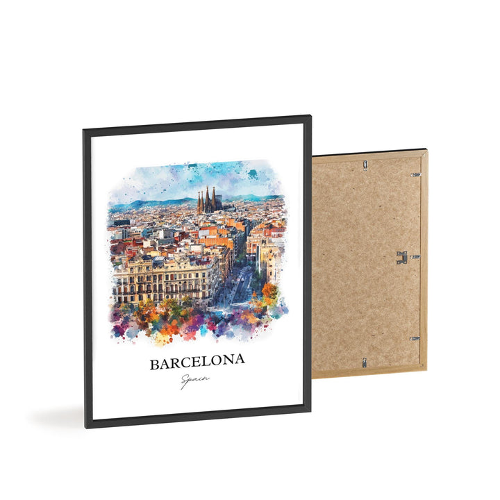 Barcelona Spain Wall Art, Barcelona Print, Spain Watercolor Art, Barcelona Spain Gift, Travel Print, Travel Poster, Housewarming Gift