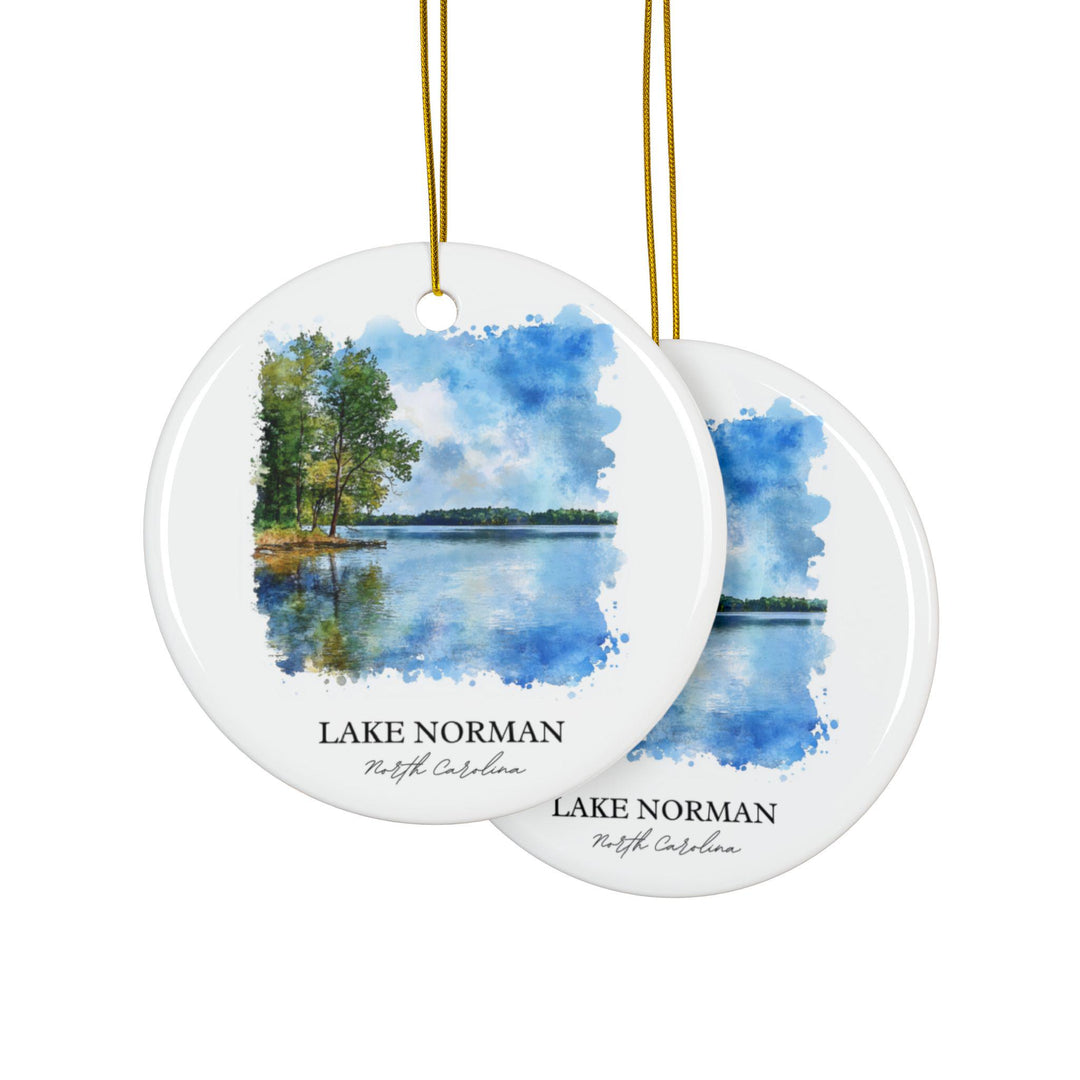 Lake Norman NC Ornament: Unique Lake Norman NC Souvenir, North Carolina Xmas Decor, and Authentic Lake Norman Gift
