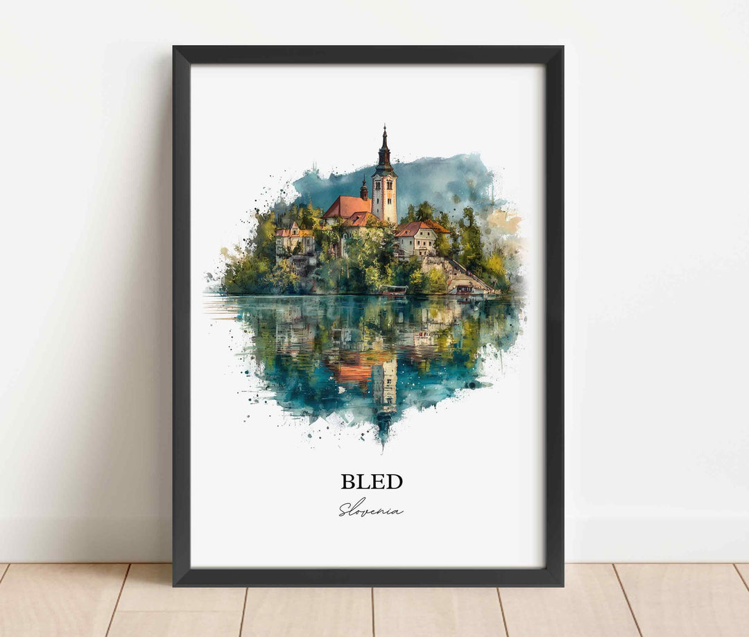 Bled, Slovenia – Watercolor Art Print