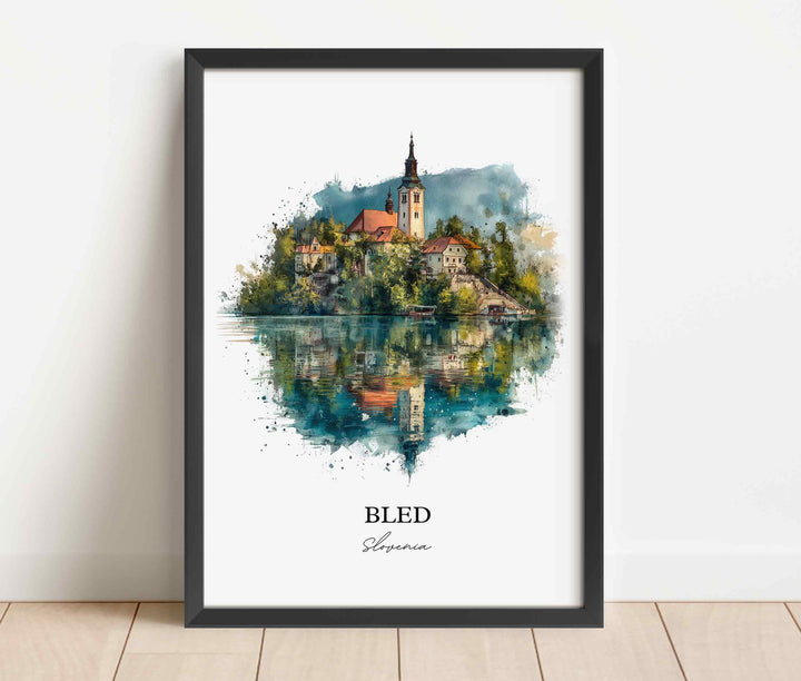 Bled, Slovenia – Watercolor Art Print