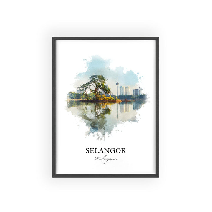 Selangor, Malaysia – Watercolor Art Print