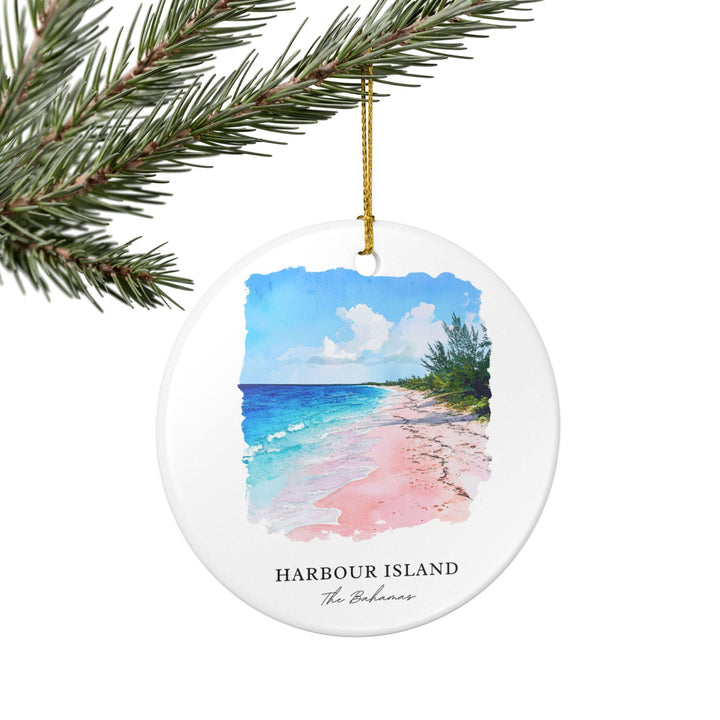 Harbour Island Ornament: Unique Bahamas Souvenir, Harbour Island Xmas Decor, and Authentic Harbour Island Gift