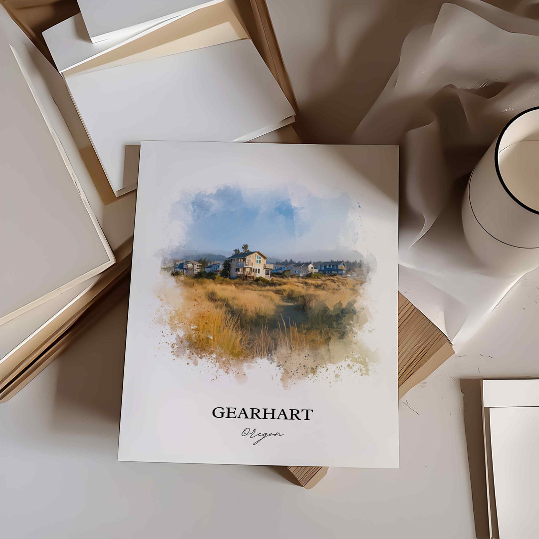Gearhart, Oregon – Watercolor Art Print