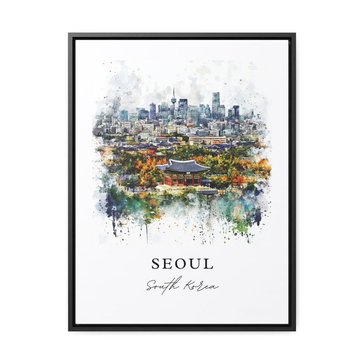 Seoul Wall Art, Seoul Print, Seoul Watercolor Art, Seoul South Korea Gift, Seoul Skyline Print, Travel Poster, Housewarming Gift