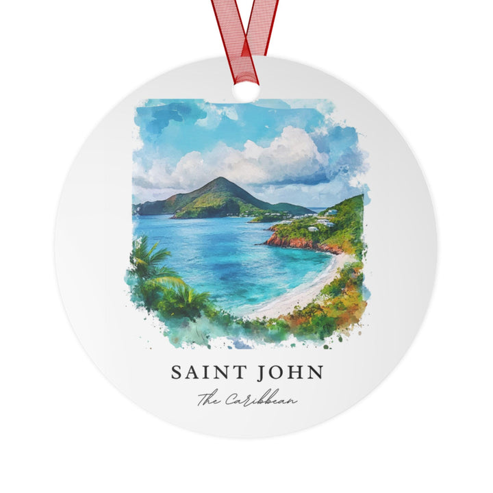 St John Island Ornament: Unique St John Souvenir, Saint John Xmas Decor, and Authentic Saint John Christmas Gift