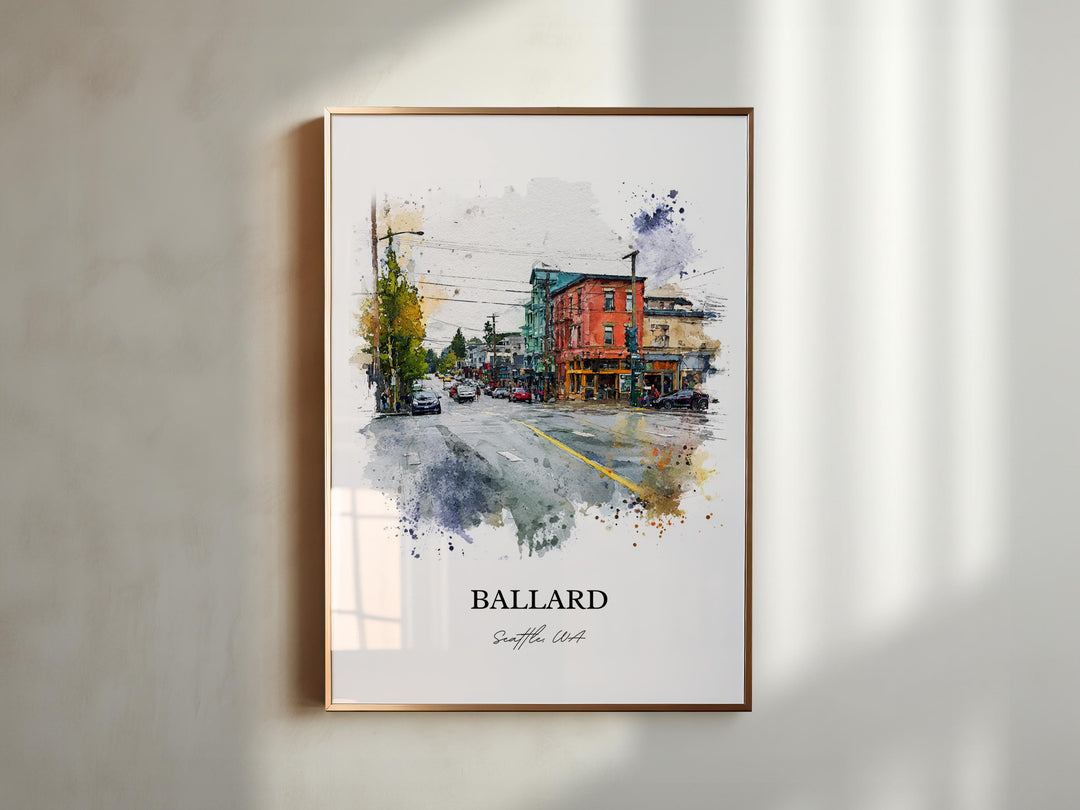 Ballard, Washington – Watercolor Art Print