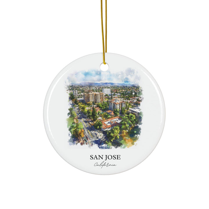 San Jose California Ornament: Unique San Jose CA Souvenir, San Jose Xmas Decor, and Authentic California Gift