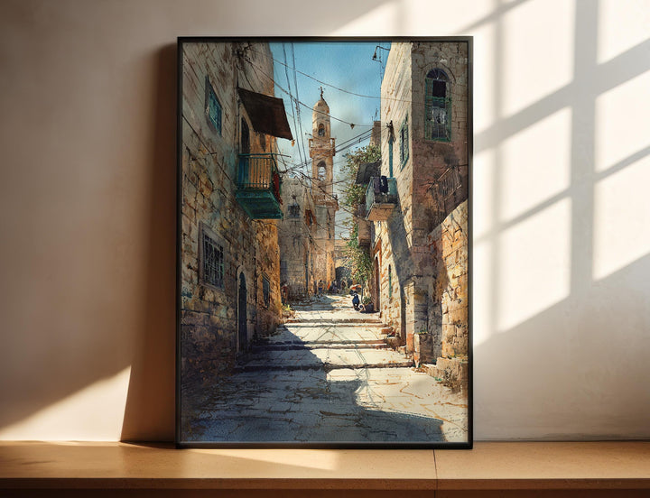 Bethlehem, Palestine – Watercolor Art Print