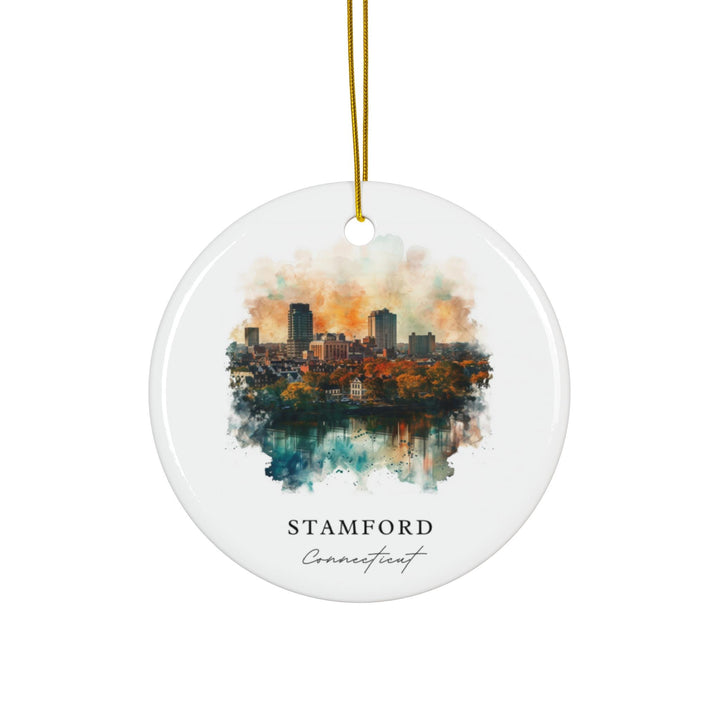 Stamford CT Ornament: Unique Stamford Souvenir, Stamford Connecticut Xmas Decor, and Authentic Stamford CT Christmas Gift