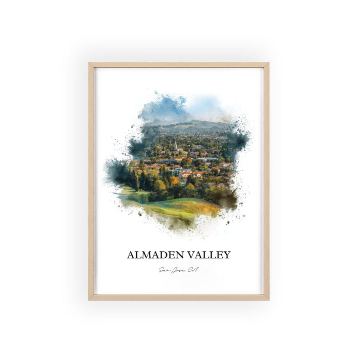 Almaden Valley, CA – Watercolor Art Print