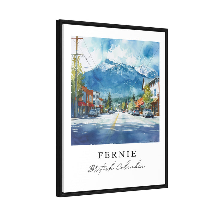 Fernie BC wall art - British Columbia, Fernie print, Fernie Canada Wedding gift, Birthday present, Custom Text, Perfect Gift