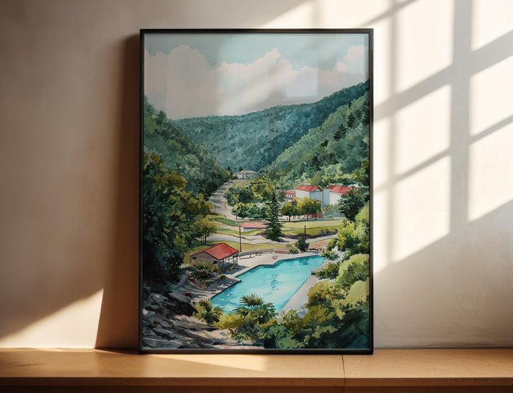 Hot Springs, Arkansas – Watercolor Art Print