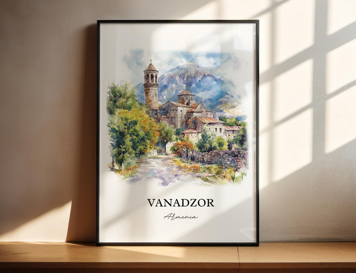 Vanadzor, Armenia – Watercolor Art Print