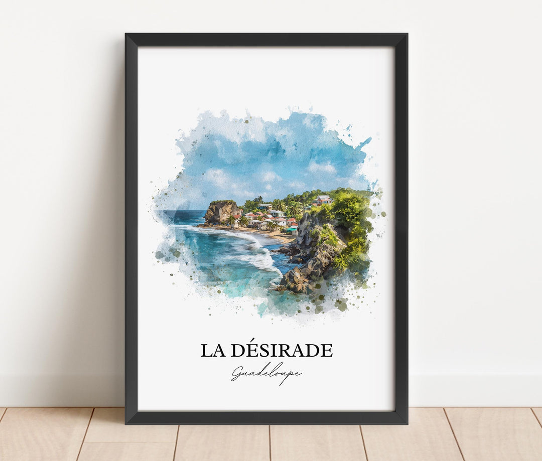 La Désirade Guadeloupe Art, Guadeloupe Print, Guadeloupe Watercolor, Guadeloupe Gift, West Indies Print, Travel Poster, Housewarming Gift