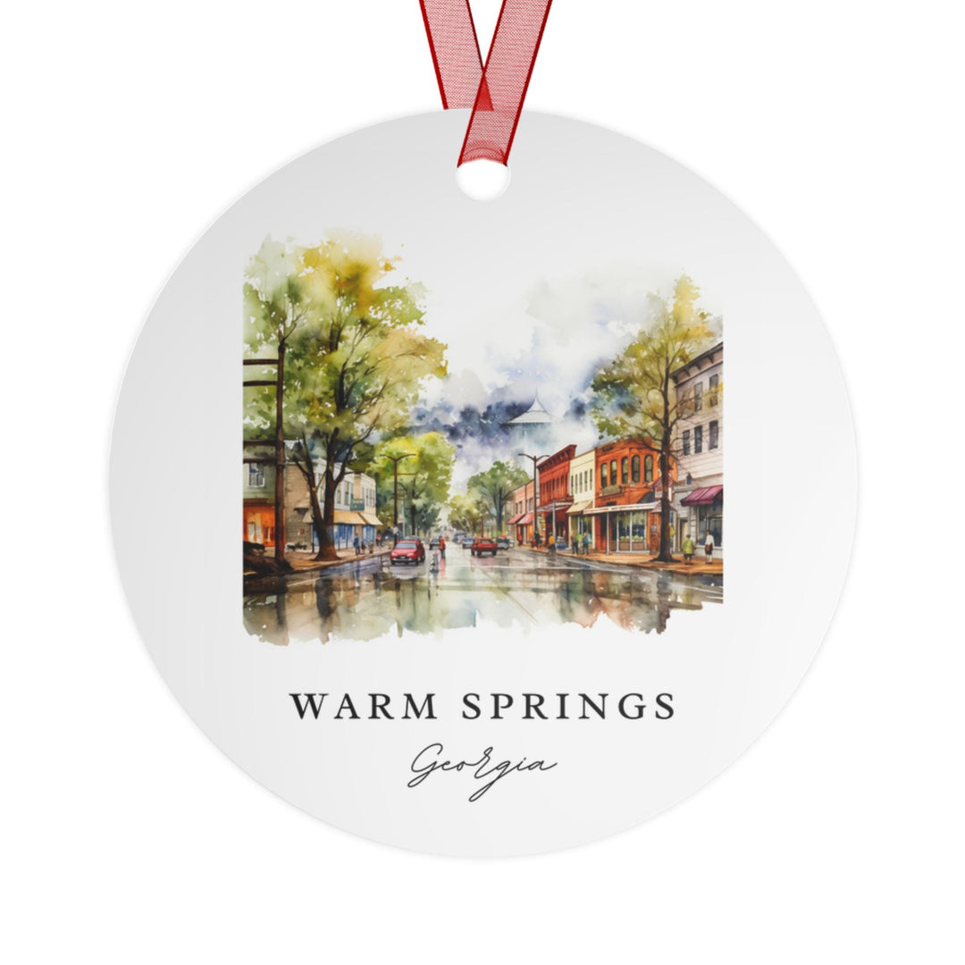 Warm Springs GA Ornament: Unique Warm Springs Souvenir, Warm Springs Georgia Xmas Decor, and Warm Springs GA Gift