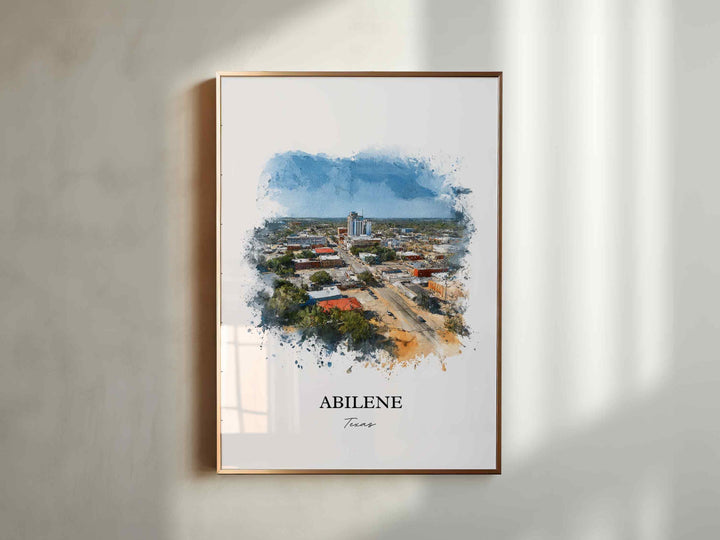 Abilene, Texas – Watercolor Art Print