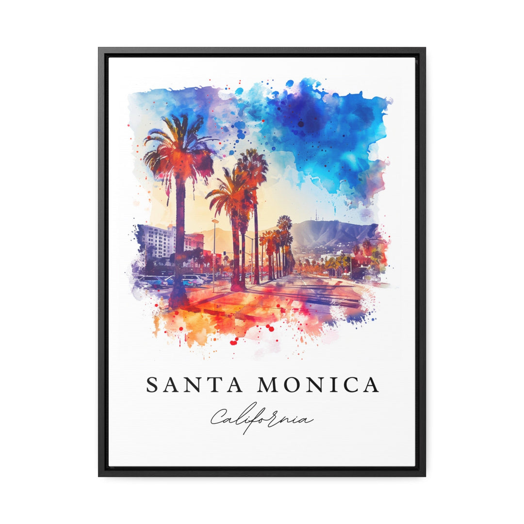 Santa Monica Art Print, Los Angeles Print, California Wall Art, Santa Monica Gift,