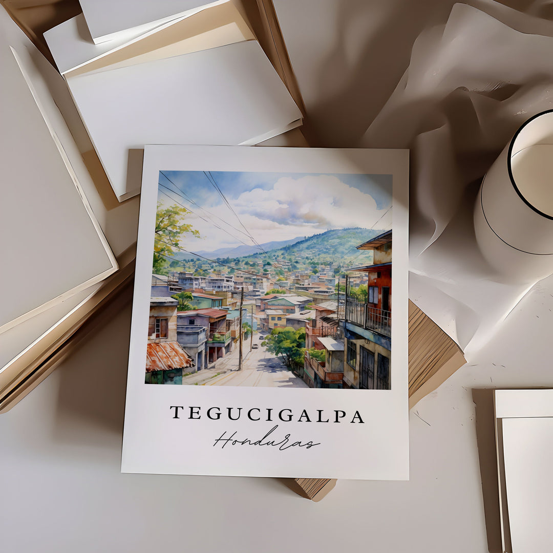 Tegucigalpa Honduras wall art - Honduras, Tegucigalpa poster, Tegucigalpa Wedding gift, Birthday present, Custom Text, Personalized Gift