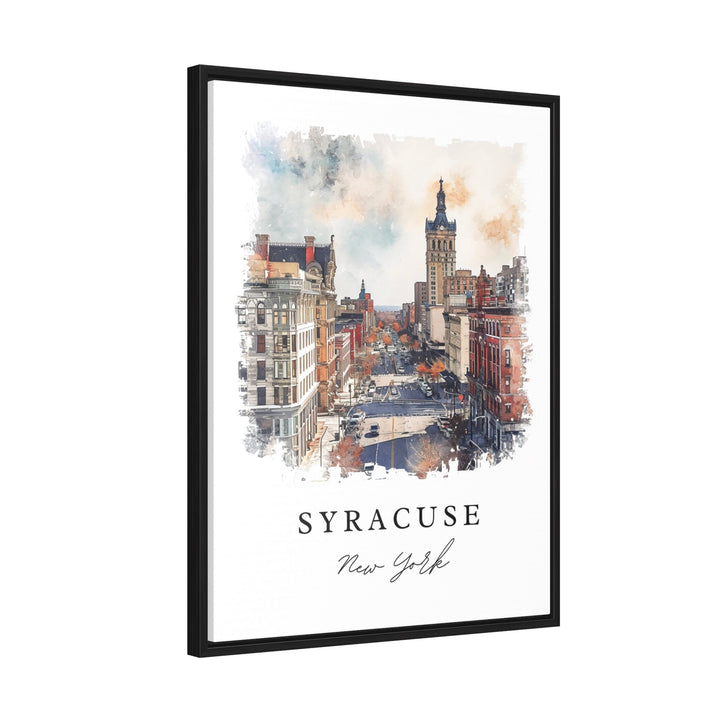 Syracuse traditional travel art - New York, Syracuse print, Wedding gift, Birthday present, Custom Text, Perfect Gift