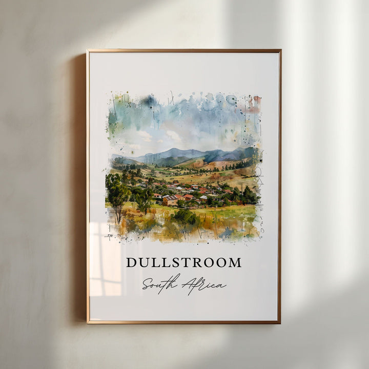 Dullstroom South Africa Art, Dullstroom Print, Emnothweni Watercolor Art, Mpumalanga Gift,