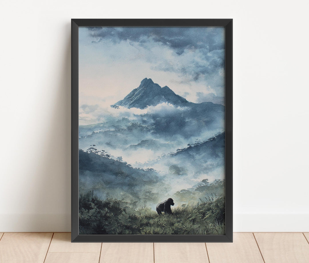 Volcanoes National Park Art Rwanda Travel Print Rwanda Artwork Rwanda Decor Volcanoes National Park Rwanda Wall Art