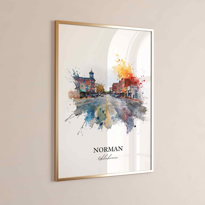 Norman, Oklahoma – Watercolor Art Print