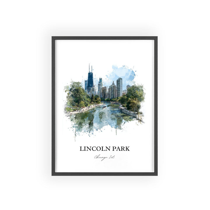 Lincoln Park, Chicago – Watercolor Art Print
