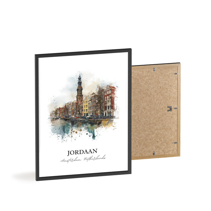 Jordaan Amsterdam Wall Art, Amsterdam Print, Amsterdam Art, Amsterdam NLD Gift, Netherlands Travel Print, Travel Poster, Housewarming Gift
