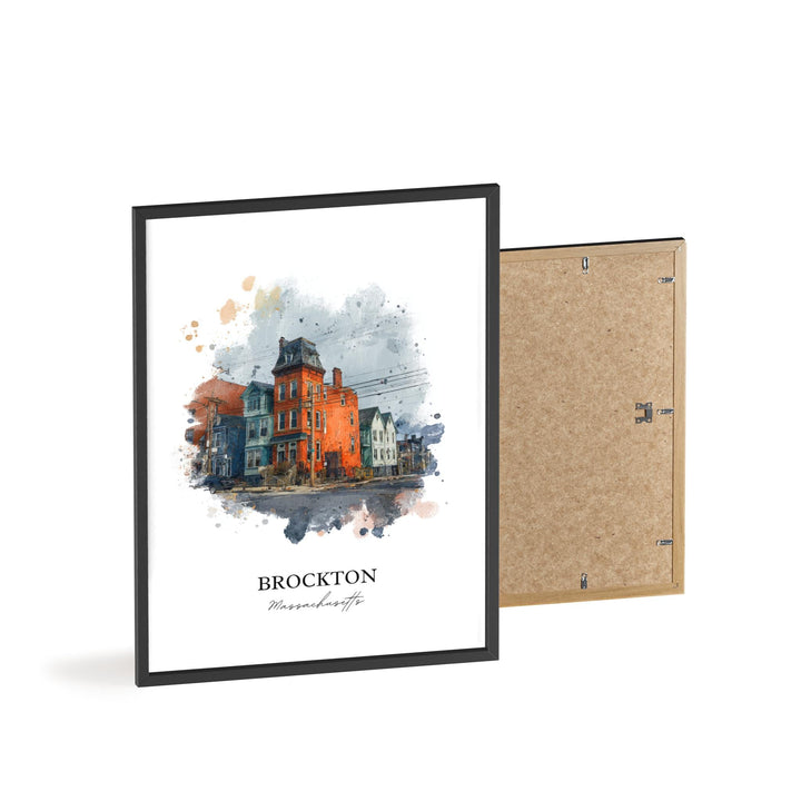Brockton, Massachusetts – Watercolor Art Print