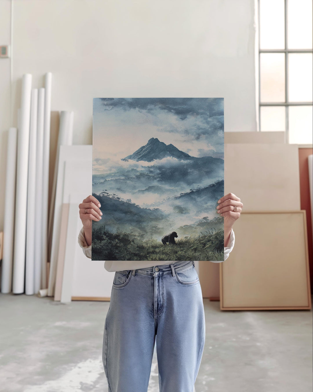 Volcanoes National Park Art Rwanda Travel Print Rwanda Artwork Rwanda Decor Volcanoes National Park Rwanda Wall Art