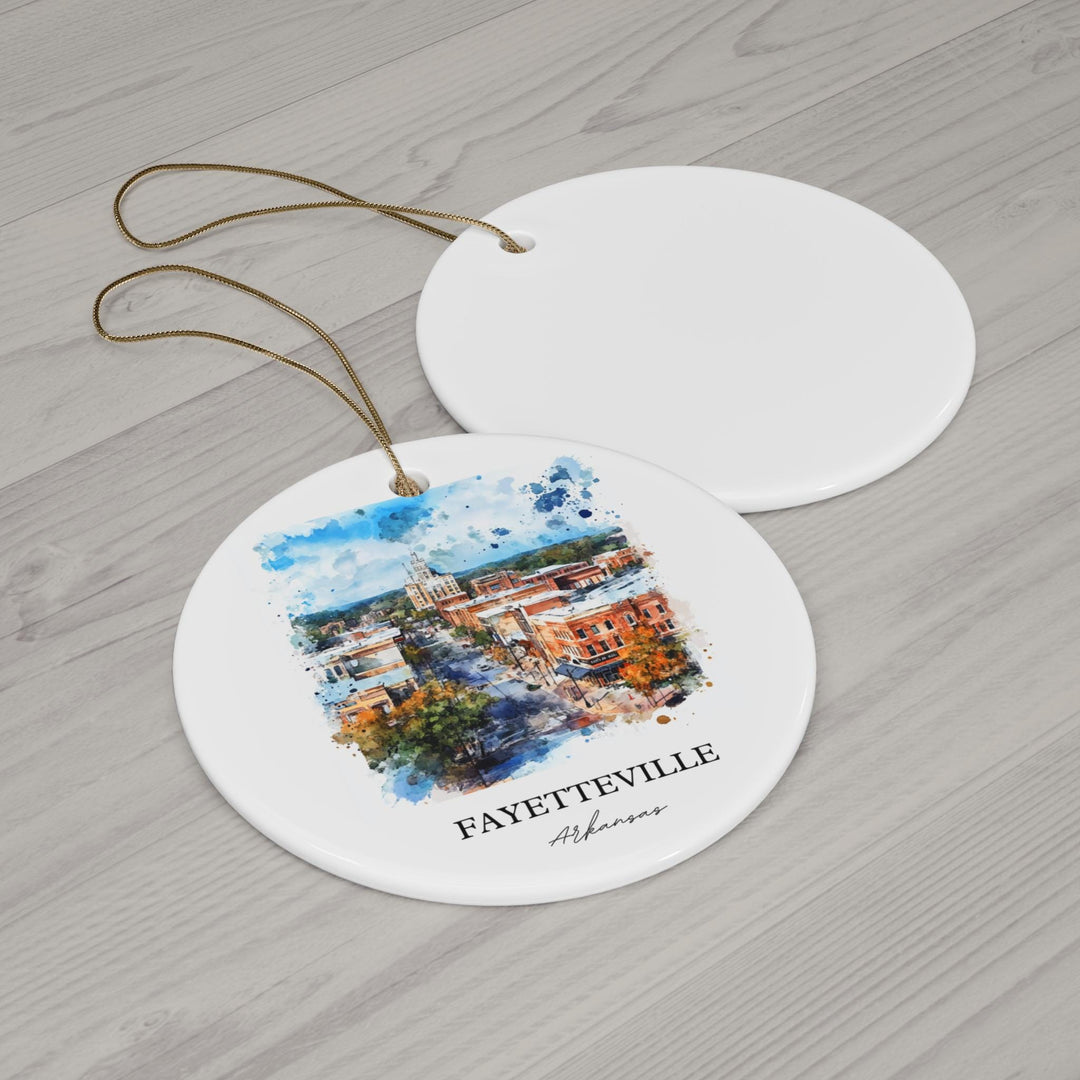 Fayetteville Ornament: Unique Fayetteville Souvenir, Arkansas Xmas Decor, and Authentic Arkansas Gift