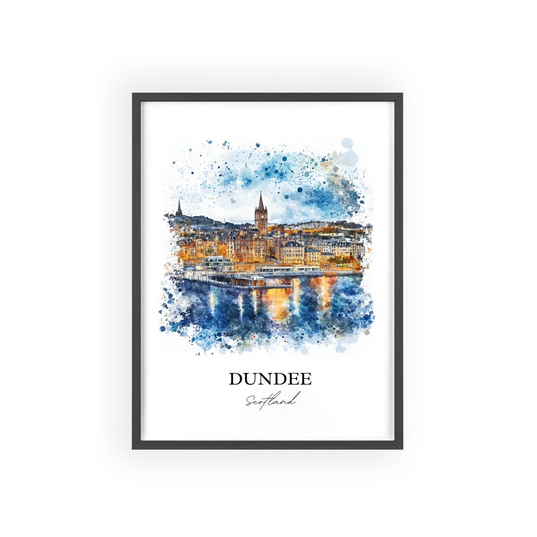 Dundee Wall Art, Dundee Scotland Print, Scotland Watercolor Art, Firth of Tay Gift, Travel Print, Travel Poster, Housewarming Gift