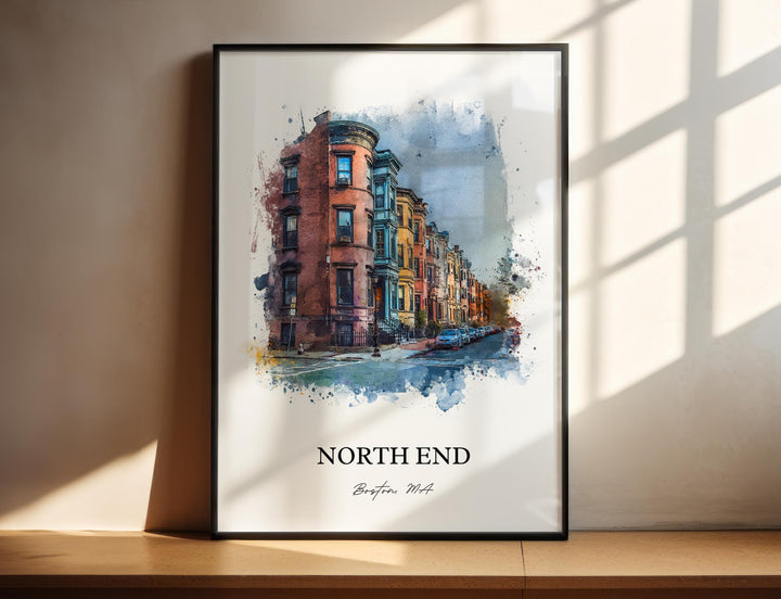 North End, Boston MA – Watercolor Art Print