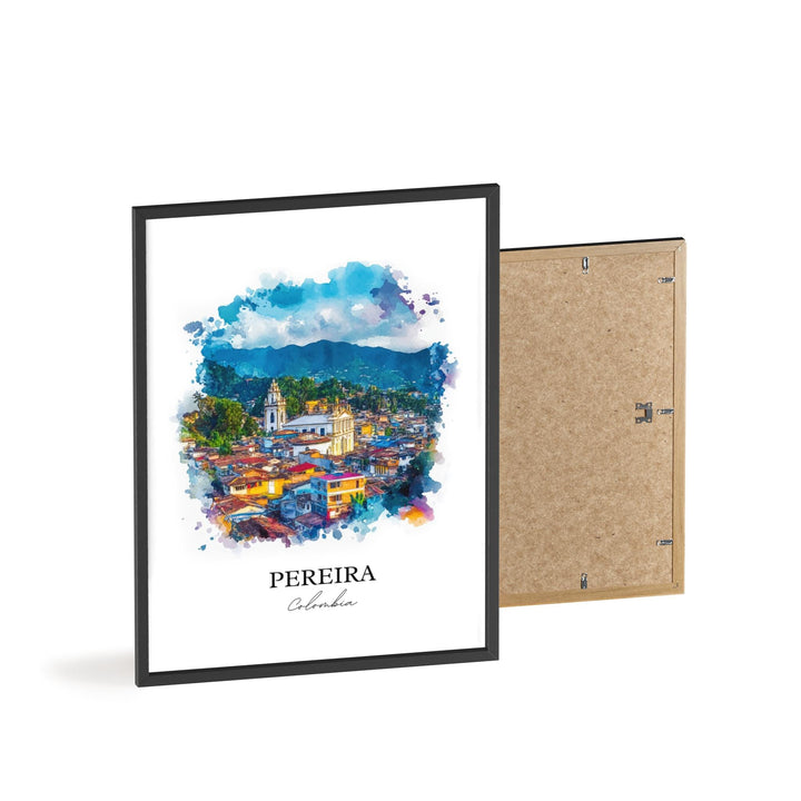 Pereira Wall Art, Risaralda Department Print, Colombia Watercolor Art, Pereira Colombia Gift, Travel Print, Travel Poster, Housewarming Gift